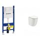 унітаз Omnires Ottawa 49x37 rimless підвісний сидіння дюропласт+інсталяція Geberit Duofix ( 458.126.00.1+OTTAWAMWBP)