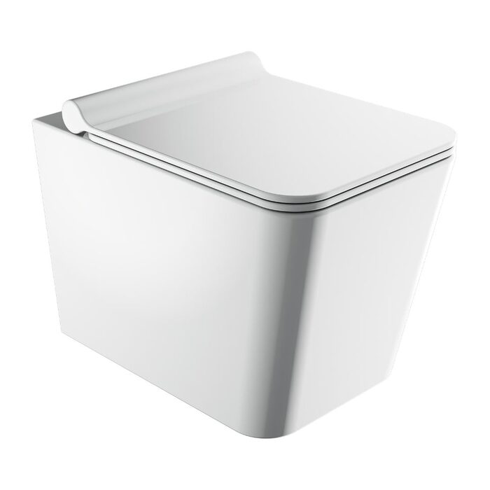 унітаз Omnires Boston 53x36 Rimless підвісний, сидіння дюропласт+інсталяція Geberit Duofix (458.126.00.1+BOSTONMWBP)