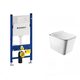унітаз Omnires Boston 53x36 Rimless підвісний, сидіння дюропласт+інсталяція Geberit Duofix (458.126.00.1+BOSTONMWBP)