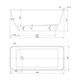 ванна зі штучного каменю Omnires Parma 159x70 прямокутна black (PARMAWWBCP)