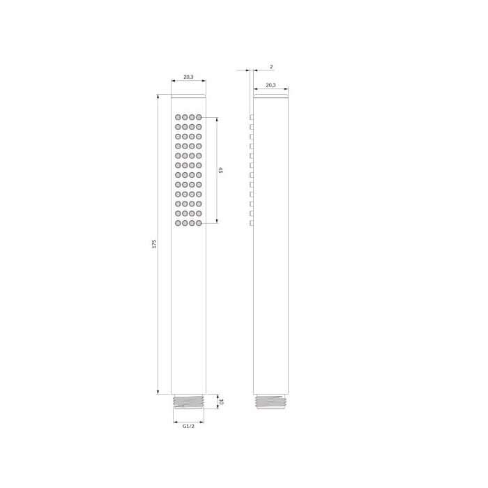 душова лійка Omnires Micro chrome (MICRO-R/KCR)