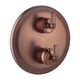 змішувач для душу та ванна прихованого монтажу Omnires Armance antique copper, з термостатом (AM5238/6ORB)