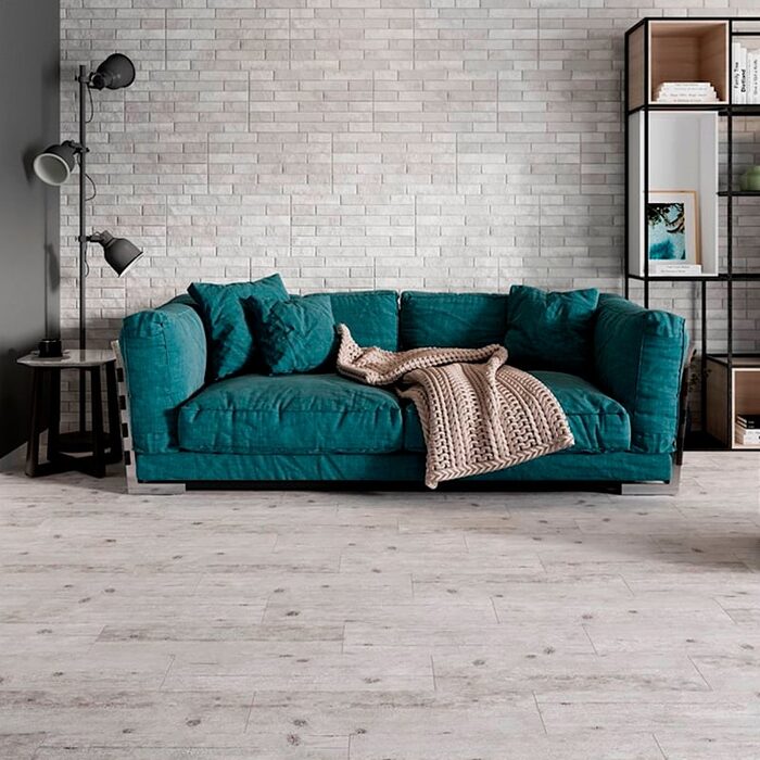 Плитка керамогранітна Shinewood White 185x598x7 Cersanit