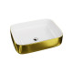 умивальник Lavita Galera Gold/White 50,5x40 накладний (5900378322597)
