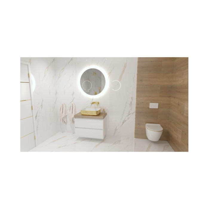 умивальник Lavita Galera Gold/White 50,5x40 накладний (5900378322597)
