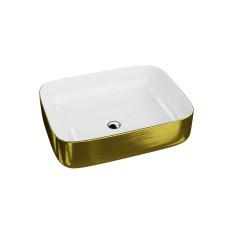 умивальник Lavita Galera Brushed Gold 50,5x40 накладний (5900378325741)