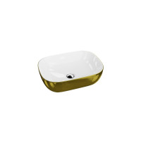 умивальник Lavita Costa Brushed Gold 46x32,5 накладний (5900378325758)