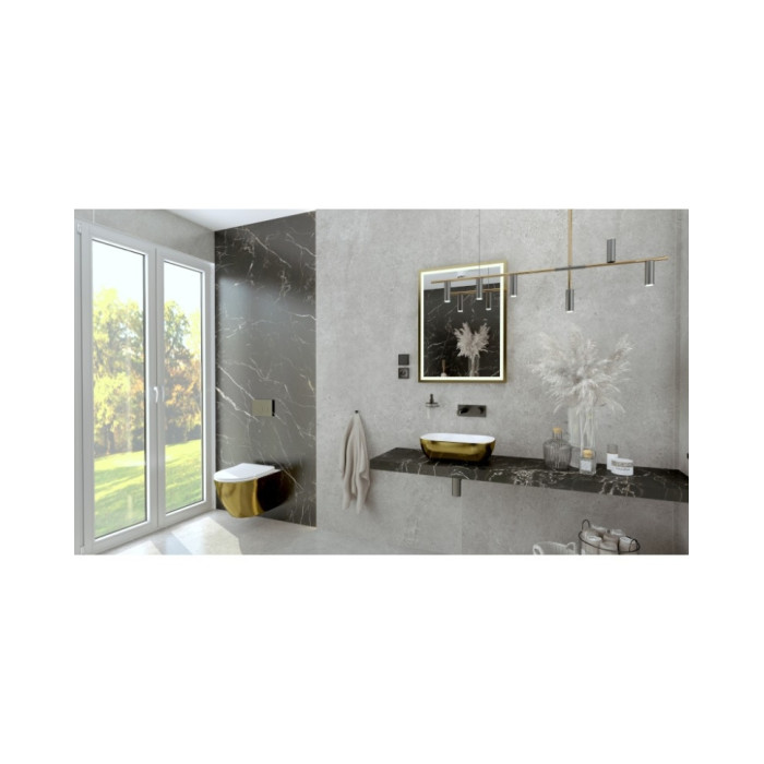 умивальник Lavita Costa Brushed Gold 46x32,5 накладний (5900378325758)