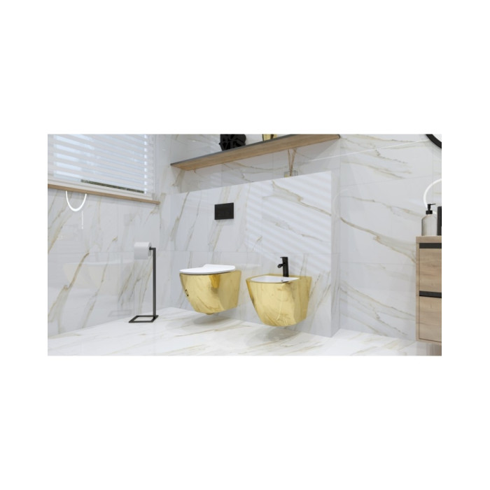 біде Lavita Sofi Gold/White 49x36,5 підвісне (5900378325086)