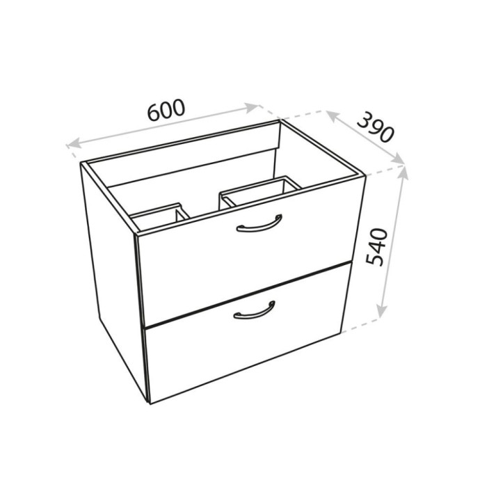 тумбочка підвісна Lavita Basic Barato 60, white (5900378314448)