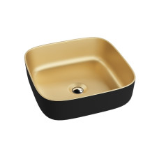 умивальник Lavita Galera Mini 39x39x14 накладний, gold/black (5900378334330)
