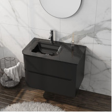 тумбочка з умивальником Lavita Atlanta 80 black (5900378339786)