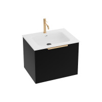 тумбочка з умивальником Lavita Oregon 60 black mat (5900378345442)