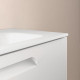 C0072604 (125617+126222) Тумба VITALE 60 на 2 ящики, білий + раковина керамічна Slim, білий глянець (1 сорт)
