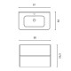 C0074598  (127107+123498) Тумба DAI 80 на 2 ящики + раковина Beauty, nordic oak (1 сорт)