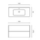 C0074610 (127111+124782)  Тумба DAI 100 на 2 ящики + раковина Beauty, nordic oak (1 сорт)