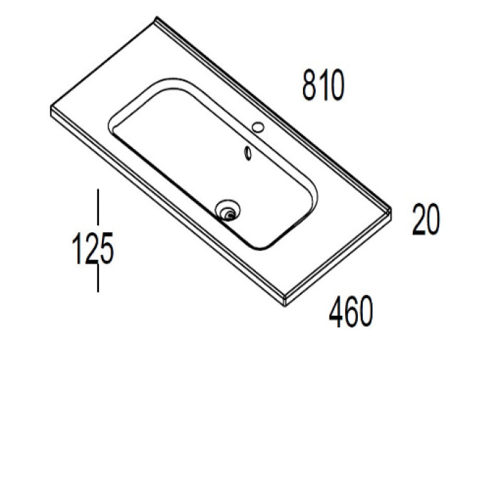 C0075458  (127165+123343)  ONIX  Тумба 80,  + раковина Slim,   cірий цемент (1 сорт)