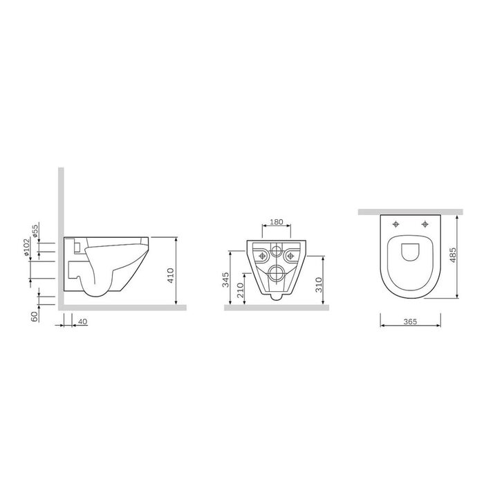 C701700WH SPIRIT Унітаз підвісний FlashClean (1 сорт)