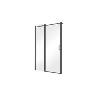 Душові двері Exo-C Black 120x190 прозорі, чорний мат