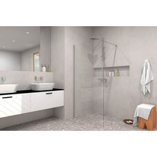 Кабіна walk in ECO-N 90x195 скло прозоре, тримачі хромовані 120 см