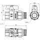 KA2 Кран кульовий зі згоном FADO New PN40 20 3/4 (1 сорт)