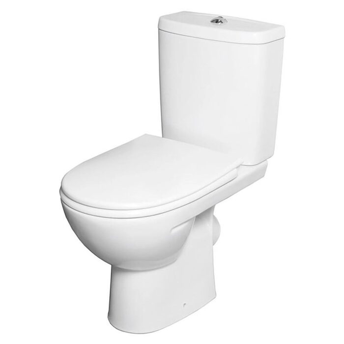 L79046000 Freja Premium Унітаз-компакт косий вип.,  нижній підвід, дюропластове сидіння з мікроліфтом 3/6л (1 сорт)
