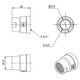 M14C Хром FADO Муфта редукційна 1/2x3/4 (1 сорт)