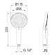 Лійка для ручного душу Qtap Rucni 115 мм округла QTRUCA116O3PCW Chrome