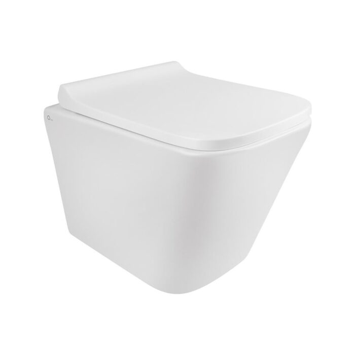 Готове рішення Qtap для ванної кімнати: підвісний унітаз Tern Rimless 490x340x350 + комплект інсталяції Nest 4 в 1 (квадратна клавіша Chrome)