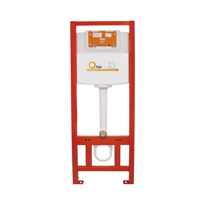 Готове рішення Qtap для ванної кімнати: підвісний унітаз Tern Rimless 490x340x350 + комплект інсталяції Nest 4 в 1 (лінійна клавіша White)