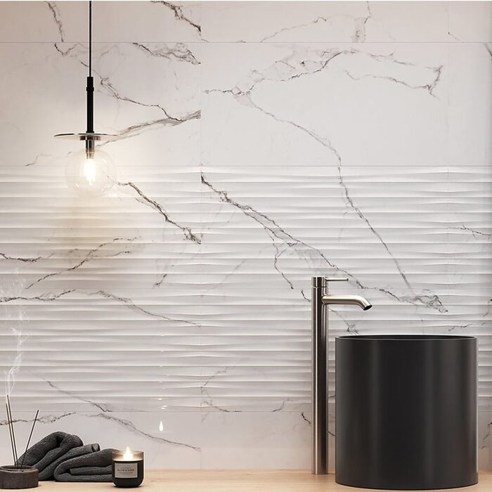 GINEVRA WHITE STRUCTURE GLOSSY RECT (1 сорт)