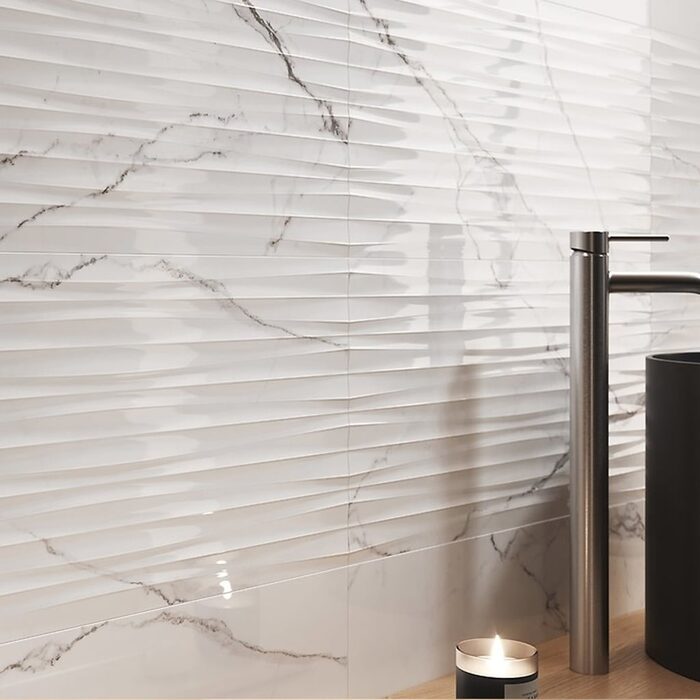 GINEVRA WHITE STRUCTURE GLOSSY RECT (1 сорт)