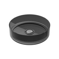 Умивальник на стільницю ENYA Carbon Grey 36х36 клік-клак хром