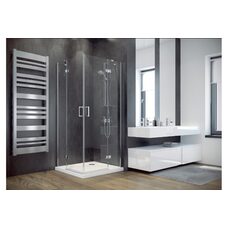Кабіна квадратна VIVA 90x90x195 L/P, скло прозоре, профіль хромований
