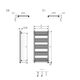 WWFIE090050K9M5E8P Рушникосушка електрична Terma Fiona One 900*500, колір чорний мат (RAL 9005), приховане підключення справа (1 сорт)