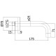 ZBOC139CR LIGHT Настінний вилив 174 мм., хром (1 сорт)