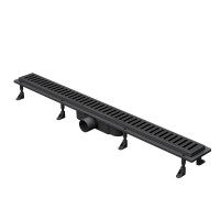 Трап лінійний AQUA 70cм та решіткою Line mattblack