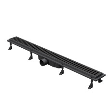 Трап лінійний AQUA 70cм та решіткою Line mattblack