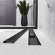 Трап лінійний AQUA 80cм та решіткою Line mattblack