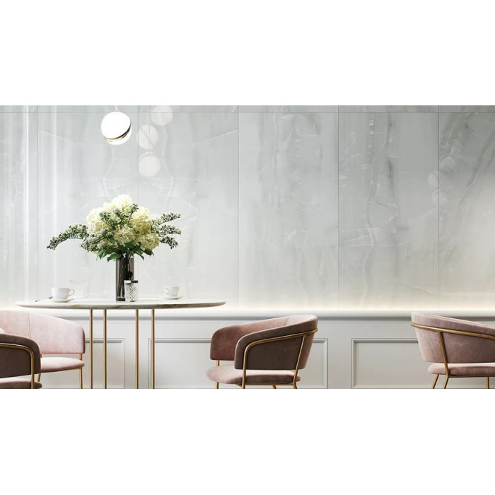 Плитка керамогранітна Brave Onyx White POL 600x1200x7 Opoczno