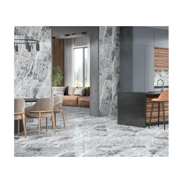 Плитка керамогранітна 12060141072-KL Majestic Темно-сірий 600x1200 Intercerama