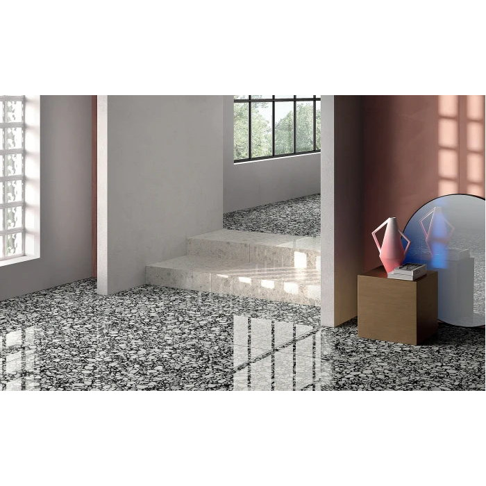 Плитка керамогранітна SHA079 Shards Large Black NAT 1200x1200 Fondovalle