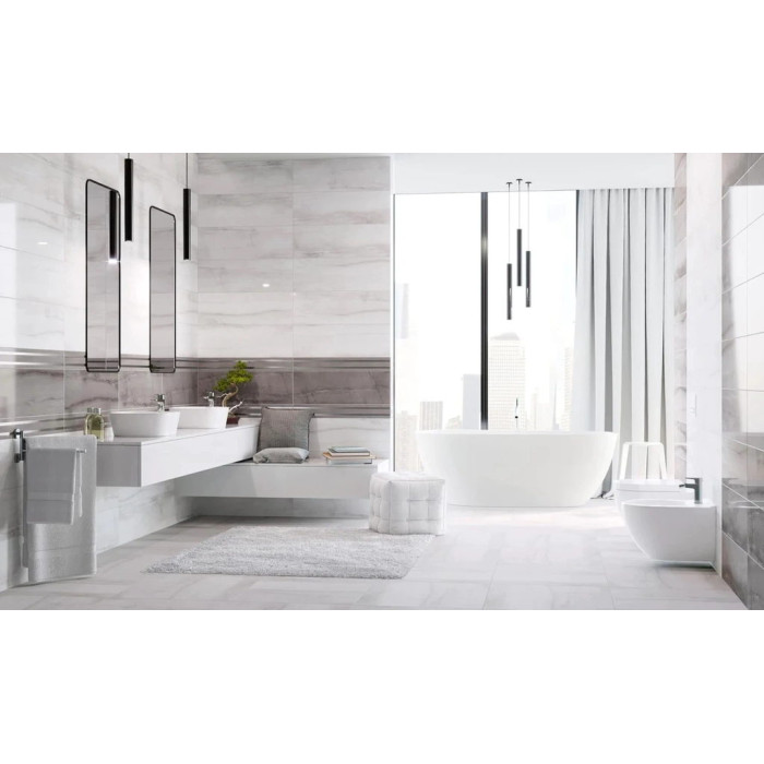 Плитка стінова Terra White RECT 250x750 Ceramika Color