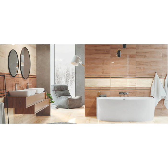 Плитка стінова TERRA Cream RECT 250х750 Ceramika Color