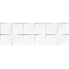 Плитка стінова White Glossy Quadra RECT 250x750x9 Konskie