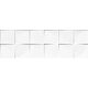 Плитка стінова White Glossy Quadra RECT 250x750x9 Konskie