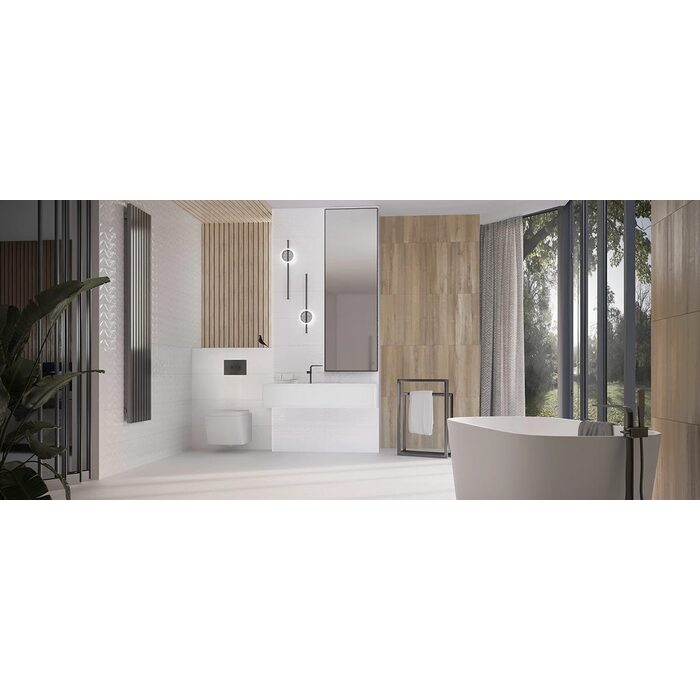 Плитка стінова White RECT MAT 300x600x8,5 Konskie