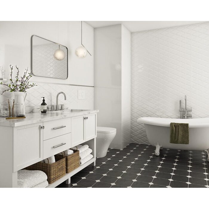 Декор Modern Bianco Taco MAT 4,8x4,8 код 3850 Ceramika Paradyz