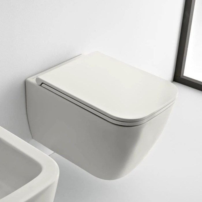 Кришка для унітаза Teorema 2.0 soft-close (8305B41) white mat, SCARABEO