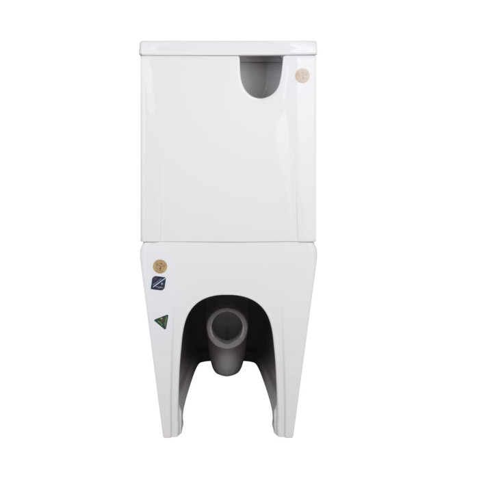 Унітаз-компакт Qtap Crow безобідковий з сідінням Soft-close QT05222170W